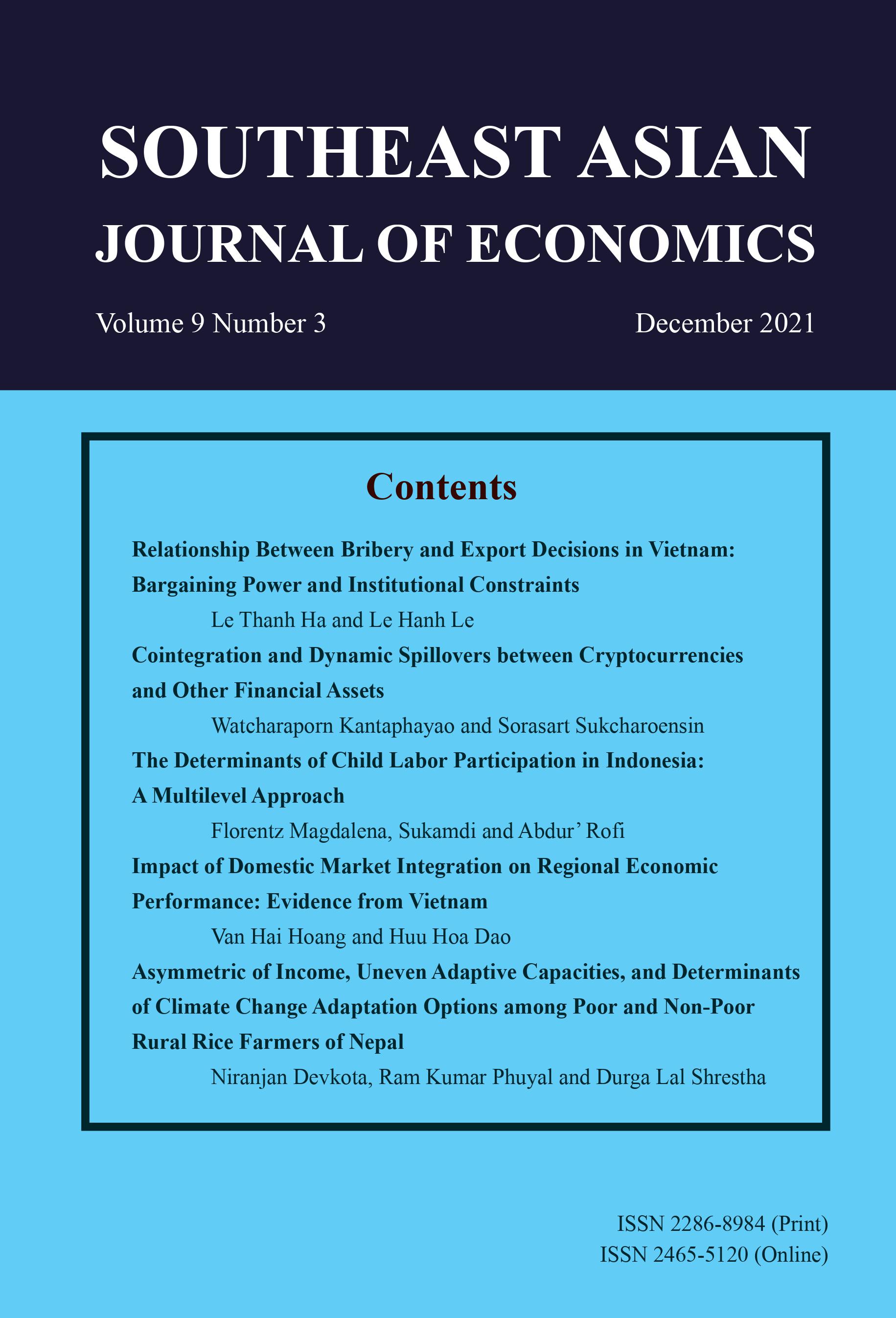 					View Vol. 9 No. 3 (2021): Southeast Asian Journal of Economics, Vol.9 No.3 (December 2021)
				
