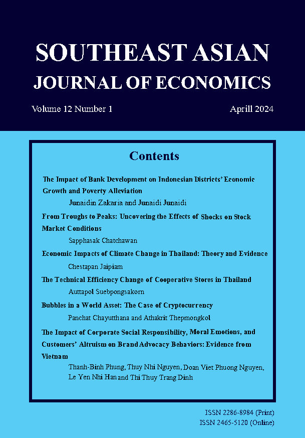 					View Vol. 12 No. 1 (2024): Southeast Asian Journal of Economics, Vol.12 No.1 (April 2024)
				