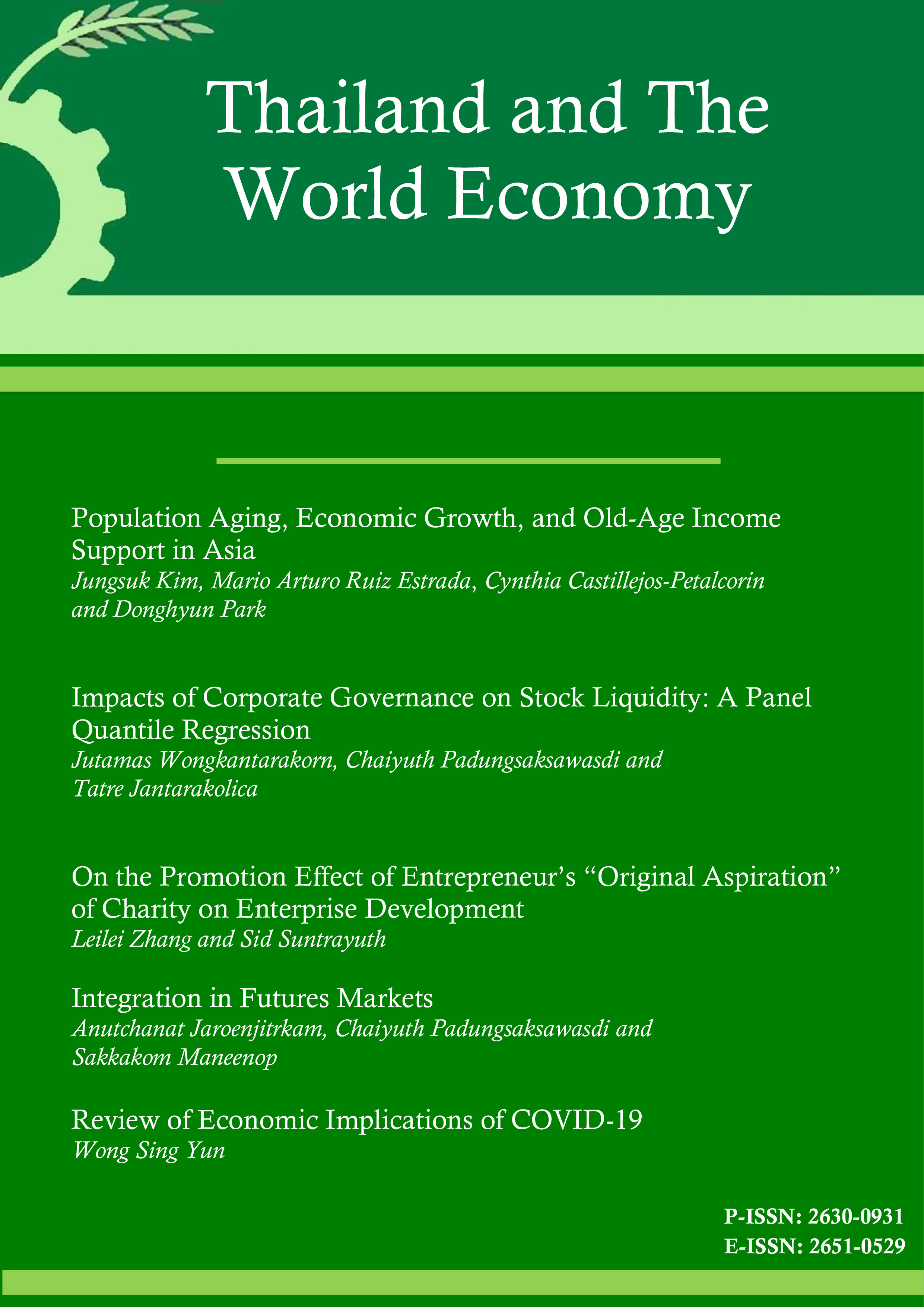 					View Vol. 38 No. 3 (2020): Thailand and the World Economy
				