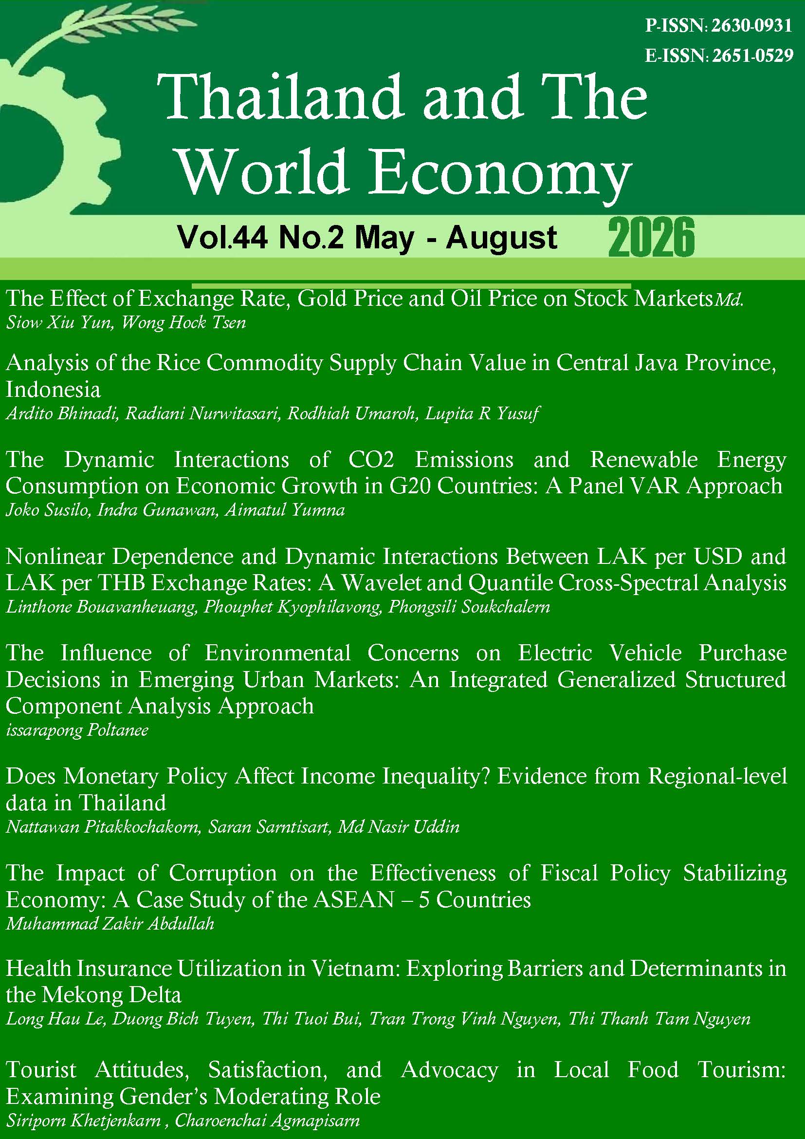 					View Vol. 44 No. 2 (2026): Thailand and The World Economy
				